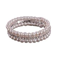 Smart Elegant White Stretch Bangle Bracelet gray