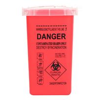 1 l plastikinių tatuiruočių konteinerių atliekų dėžutė, vienkartiniai adatų antgaliai, perdirbimo kibirai juoda