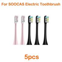 Skirta „Xiaomi Soocas“ šepetėlio galvutei X3 X5 X3u X1 V1 V2 „Soocare“ pakaitinei galvutei su šereliais „Sonic“ elektriniai purkštukai su apsauga nuo dulkių 2 pink 3 black black