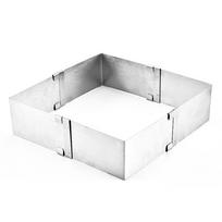 Nauja nerūdijančio plieno reguliuojama kvadratinė konditerinė, putėsių, deserto, torto forma, kepimo įrankis, tortų dekoravimo įrankiai, patogumas, virtuvė Rectangular white