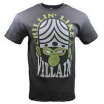 Mojo Jojo Men's T-shirt  Chillin' like a Villain The Power puff Girls Size Small L gray
