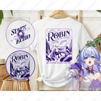 Robino tema HSR Honkai Star Rail žaidimo drabužiai Vintažiniai Modernūs Anime Medvilniniai marškinėliai Vyrams Moterims Apranga Prekės Japoniški Otaku Viršutiniai drabužiai 2XL įvairiaspalvis