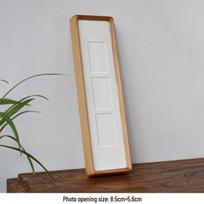 Tvirtas medinis įlaidinis ir kaištinis nuotraukų rėmelis su apvaliais kampais ir nuožulniu kraštu vestuvinei suknelei eksponuoti Inner frame 10*40cm white