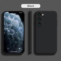 Original Liquid Silicone Case For Samsung Galaxy S10 S20 FE S21 S22 S23 Plus UItra A32 A42 A52 A72 A71 A51 A82 Coque S22-Plus juoda