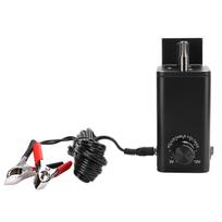 FY-609CP Aluminum Adjustable Speed Barbecue Grill Oven Motor BBQ Tool Accessory 3‑12V US Plug 110V black