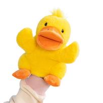 24cm Animacinis Gyvūnas Pliušinė Rankinė Lėlė Kawaii Geltonas Antis Baltas Avinėlis Interaktyvus Pliušinis Lėlė Pasakoti Istoriją Scenos Rekvizitas Švietimo Dovana 24cm hand puppet yellow