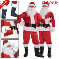 5 vnt. S-3XL Suaugusiųjų Kalėdų Senelio Kostiumas Vyrams ir Moterims Kalėdų Senelio Vaidmens Cosplay Karnavalinis Kostiumas Su Peruku Barzda Apranga Naujas XXXL gray
