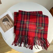 Raudonas languotas kutais šalikas Stilinga vintažinė dekoracija Šalikas kaklui Rudens Žiemos Apsauga nuo šalčio Šiltas Unisex Apsiaustas Šalikas Hidžabas Šalikai 210x68cm black