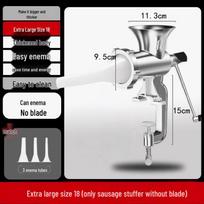 Zhaoran Manual Meat Grinder & Sausage Stuffer white