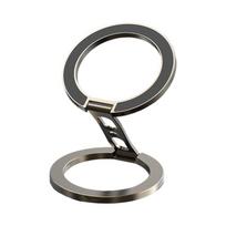 Phone Holder Kickstand Car Mount Holder Finger Grip Stand Double Side Magnetic Holder Bracket for Phone 17 16 15 pilka spalva