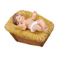Baby Jesuses Nativity Figurines with Manger Christian Home Church Decors for Christmas Season Small Nativity Statues