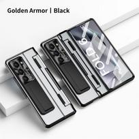 For Samsung Galaxy Z Fold 8 Ultra /7 6 5 4 3 Transparent Plating PC Hinge Protect Full Body Cover Stand Case With Tempered Glass Opp Bag&For Samsung Galaxy Z Fold 3 5G 7.6"