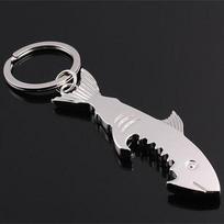1X metalinis Big Shark alaus butelių atidarytuvas Raktų pakabukas Raktų pakabukas Kūrybinė dovana black