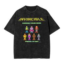 Battle Beast Invincible Comic T Shirt Hip Hop Washed Cotton Oversize T-Shirts Vintage Men Women Streetwear Printed Tee Shirt Female Male Clothing L