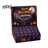 Holiday Countdown Calendar Halloween Advent 2026, 24 Day Box with Figures, for Kids Novelty Toys Kids, Spooky Party Favor, Collectible Gift B black