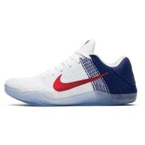 Nike Kobe 11 Elite Low USA Kobe 11 Dream Team, USA Team Low top Basketball Shoes Men's White Blue 822675-184 43 blue