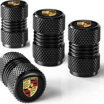 Lipdukas Porsche Cayenne Panamera Macan 911 718 Taycan Boxster Cayman 944 Pajun Automobilio Ratlankio Padangos Vožtuvų Kotelių Dangteliai Vandeniui Atsparūs CVH1 gray