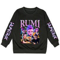 Kpop Demonų medžiotojai Vaikiški džemperiai Kūdikių mergaičių drabužiai Rudeniniai kasdieniai Berniukų anime džemperiai Vaikų džemperiai Kasdieniai gobtuvai 100cm pink