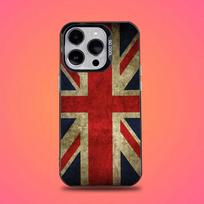 UK Flag Cool Phone Case For iPhone 17,16,15,14,13,12,11,Pro,XS,Max,Plus,Mini,SE4,E Black Matte Shockproof Cover iPhone12 black