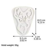 1Pc Deer Head Silicone Cake Mold Fondant Molds Cake Decorating Tools Chocolate Gumpaste Mold Fondant Tools Soap Mold Christmas