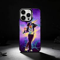 Cute Cartoon M-Michael J-Jackson Phone Case For iPhone 17,16,15,14,13,12,11 Plus,Pro Max,XS,Colored silver phone case iPhone11PROMAX purple