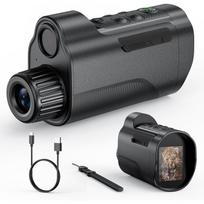 Handheld Night Vision Monocular with 2  HD Screen-Detection Range,10X Zoom for Camping Hunting&Wildlife Observation, Includes Compass&Supports TF Card C5