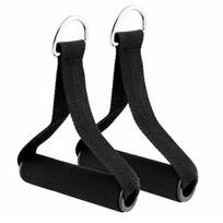 1 Pair Pull Rope Grip Fitness Exercise Band Handle Rally Handle For Yoga Hammock Handle Resistance Bands Accessories black
