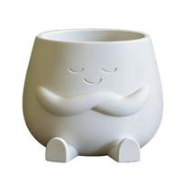 Mini Flowerpot Cute Desktop Planter 3D Printed Healing Smiling Face Creative Green Plant Pot for Home rožinė