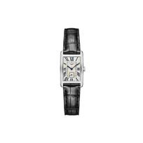 Longines DolceVita serijos Kvarcinis mechanizmas Elegantiškas universalus 30M atsparus vandeniui Laikrodis Moteriški laikrodžiai Baltas plienas Krokodilo oda L5.255.4.71.0 White Dial Black Strap gray