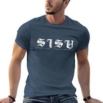 Sisu (Strenght Inside Strength Underneath) White Shirt Logo Tshirt Utility Casual Work Tshirt S black
