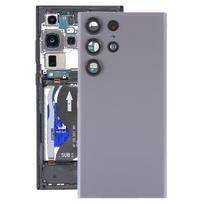 Samsung Galaxy S23 Ultra SM-S918 stiklinis baterijos galinis dangtelis su kameros objektyvo dangteliuTelefono dalys Galinis korpusas žalia
