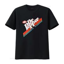 Retro Dr Pepper Logo Vintage T Shirt for Men and Women homme streetwear Casual Stretched Brea XXXXL black