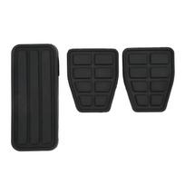 3 vnt. Sankabos, Stabdžio, Akceleratoriaus Pedalų Pėdelės Rinkinys Guminis Juodas Lankstus Dėvėjimui Atsparus Pakeitimas T4 Transporter 1990‑2003 black