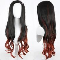 Anime Kamado Nezuko Cosplay Kostiumas Demon Killer Kimetsu No Yaiba Kostiumai Kimono Haori Perukas Mediniai Batai Kostiumas Suaugusiems Vaikams Hallow Kids 110CM&Other juoda