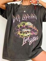Unisex Vintažiniai Def Leppard Roko Grupės Didelio Dydžio Medvilniniai Trumpomis Rankovėmis Marškinėliai Harajuku Stiliaus Muzikinė Dovana Unisex 3XL gray