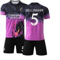 Real Madrid Specialus Leidimas Drakono Marškinėliai Juodi Violetiniai 9Mbappe 5 Bellingham 7 Ronaldo Futbolo Uniforma #16