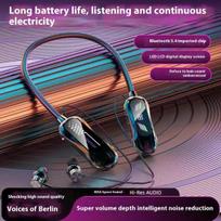 Sports Car Shape Stereo Sound Neckband LED Display Wireless Bluetooth Headphones Magnetic in-ear Headsets Sports Gamer Earphones juoda