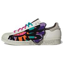 Adidas Originals Han Meilin X Superstar 80S Gaidžio Odiniai Žemi Sportbačiai Unisex Sportbačiai Balta Juoda Rožinė ID4386 36
