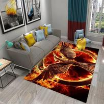 3D Phoenix Carpet Red Bird Area Rug Large Rug for Living Room Bedroom Sofa Decoration Kitchen Bathroom Non-slip Floor Mat Carpet 40x60cm
