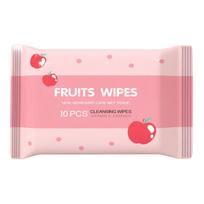 10Pcs/Pack Portable Baby Wipes Spunlace Nonwoven Fabric Wet Wipes New Baby Hand and Mouth Cleaning Apple 10 Pieces