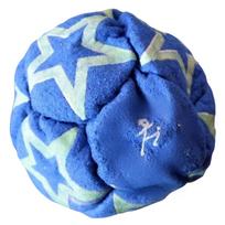 Soft Fabric Hacky Sack Footbag with Stick Figure Design Durable Hand Sewn Multi-Panel Construction for Foot Coordination and Balance Training One Size blue