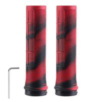 MTB Mountain Bike Handlebar Cover Anti-Slip Mountain Bicycle Grips Shock Absorbing TPR Cycling Grips for 22.2mm Handlebar raudona