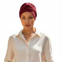 Turban Damski Sara Bordo Wygodna Czapka Z Bawełny Także Po Chemioterapii brown