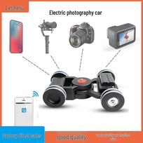 Leshetu Smart Electric Cart: Sliding Rail Remote-Controlled Four-Wheel Camera Track Cart for Mobile Photography 220mm x 170mm gray