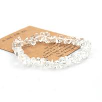 Septynių spalvų agato ametisto elastinis apyrankė - Natūralus netaisyklingas kristalų akmens rankų papuošalas Natural Crushed Stone Bracelet rožinio kvarco spalva