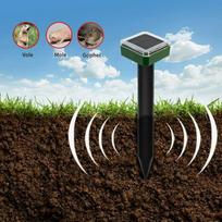 Ultrasonic Pest Repeller for Lawns, Solar Powered Burrowing Rodents Deterrent Outdoor Waterproof Animal Repellent Stakes with Sonic Deterrent