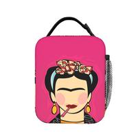 Fridas Mexican Artist Lunch Bag For Unisex  Print Lunch Box Retro Picnic Cooler Bag Portable Oxford Thermal Tote Handbags One Size