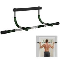 Multifunctional Pull-Up Bar Wall Pull-Up Bar with Anti-Slip Handles Load 110 kg Grey and Black 92 x 40 x 17 cm