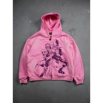 Jojo Bizarre Adventure Užsegamas su gobtuvu Hoodie Dydis Oversized Vyriškas Moteriškas Užtrauktuku Hoodie S pink