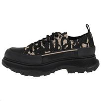 Alexander McQueen Graffiti Tread Slick Low Lace Up Beige Black 705668W4TG59787 41 black